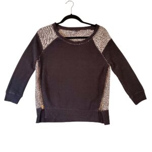 American Eagle Outfitters Gray Knit Jersey Top Zipper Detail‎ Size XS